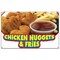 Signmission Chicken Nuggets & Fries Banner Heavy Duty 13 Oz Vinyl with Grommets B-60 Chicken Nuggets & Fries - alternate 1